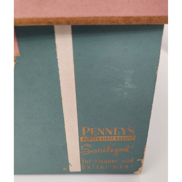 Vintage Penney's Shoe Box JC Penney 1950s/60s Pastel Blue & Pink Movie Prop - Picture 6 of 11